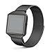 Fitbit Blaze Band with New Metal Frame Hagibis Milanese Loop Stainless Steel Bracelet Strap Magnet Lock Band for Fitbit Blaze Smart Watch-Small Large Black Sliver Rose Gold