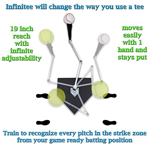 POROPL Infinitee/Tanner Traditional Hitting Tee Combo Infinite Position Batting Tee for