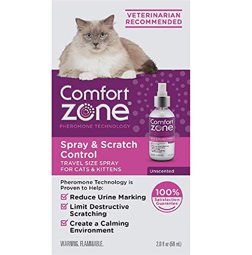Comfort Zone Spray & Scratch Control Spray Cat Calming, 2 ounces