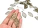 YYaaloa 50pcs 20x35mm Leaf Charms Pendant for Crafting Jewelry Making Accessory (50pcs Bronze)
