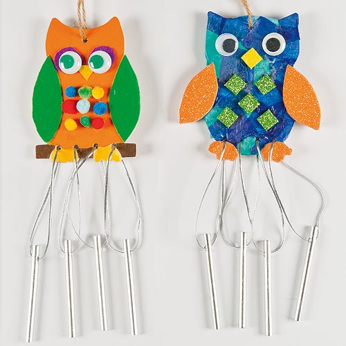 title=Scacciaspiriti Gufo in legno per bambini (confezione da 4)