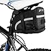 BV Strap-On Bike Bag with Reflective Material - Capacious Saddle Bag with Seperate Divider for Small Items & Room for All Your Essentials - Bike Pouch with Taillight Hanger for Maximum Safety