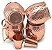 Owl Creek Handmade Moscow Mule Copper Mugs, Set of four 18 oz Hammered Cups and two 2 oz Copper Shot Glasses