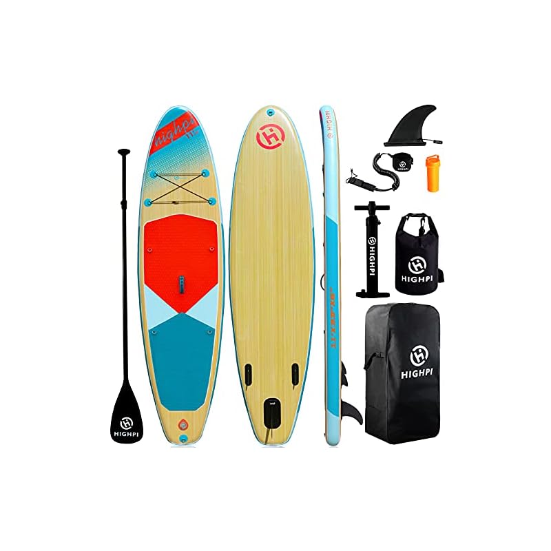 Highpi Inflatable Stand Up Paddle Board 11’x33”x6”W Premium SUP