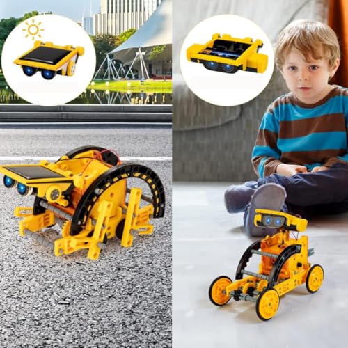 Energia Solar 12 Formas Kit Robotica, Kit Robotica, Robô Solar 12 em 1, Montar Construção de Robôs Ciência