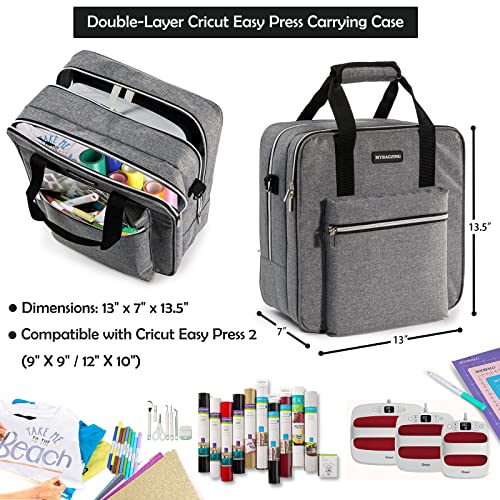 DoubleLayer Carrying Case for Cricut Easy Press 2 12x10, Cricut Heat