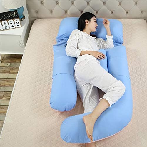 Comfortable G-Shaped Pregnancy Pillow - Maternity Pillow for Pregnant Women with Pillowcase - 69 Inch Support for Back, Hips, Legs, Belly - Inner Filling Cotton,C