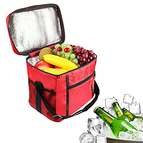 Cool Bag Insulated Lunch Bag Foldable Picnic Cooler Bag 11L Thermal Lunch Bag for Men Work Camping BBQ Outdoor Office School 27 * 17 * 24cm