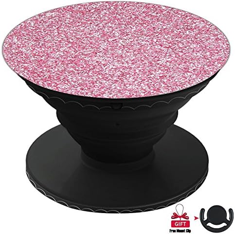 MAYUNL Smartphones Expanding Stand-Multi function iPhone Holder-Socket Mobile Holder For iPhone, Tablet-Pink Glitter