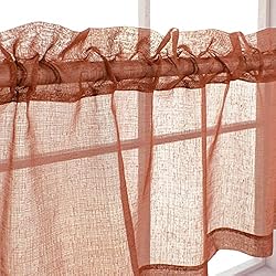 Terracotta Valances for Windows 1 Panel Pocket