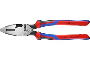 Knipex 09 12 240 9.5" Ultra-High Leverage Lineman's Pliers with Fish Tape Puller and Crimper