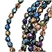 Jablonex BCP-3614 50 Piece Round 'Heavy Metal Mix' Czech Fire Polish Glass Beads, 6mm