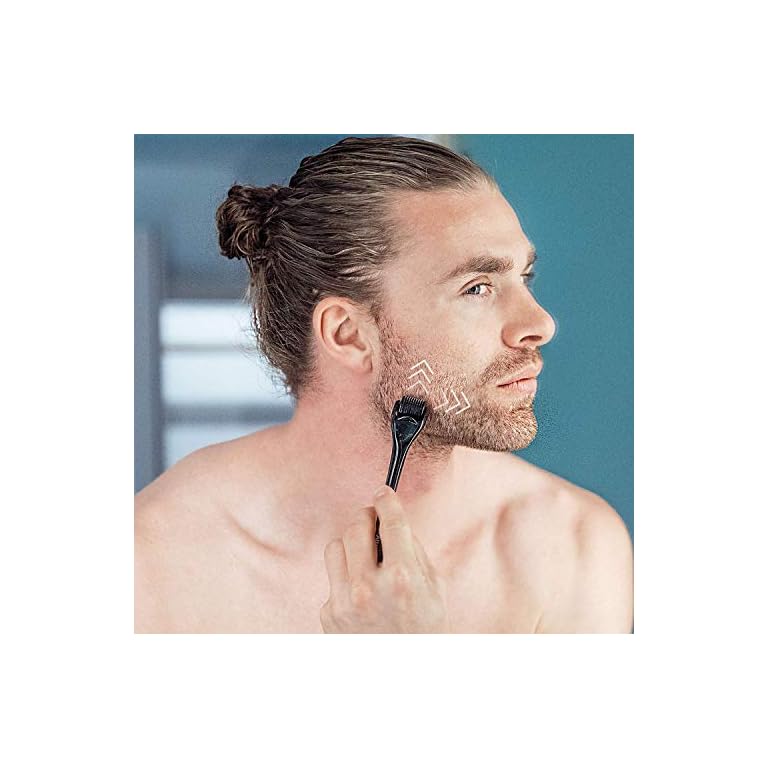 Beard Growth Kit, Derma Roller with Beard Growth Oil Serum