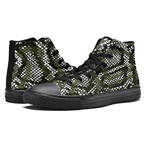 51JpXFgW8eL LORVIES - Zapatillas de deporte para hombre, diseño de piel de serpiente, color verde LORVIES - Zapatillas de deporte para hombre, diseño de piel de serpiente, color verde - Imagen 8