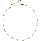 Beaded Choker Necklaces for Women 18k Gold Plated Dainty Gold Choker Necklaces for Women