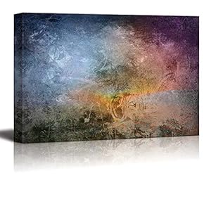Simple Abstract Painting with a Gray Grunge Texture