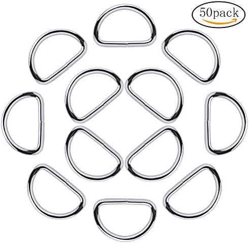 Color Scissor 50 PCS Metal D Ring 1 Inch For Hardware Bags Ring Hand DIY Accessories