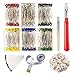 Zealor Sewing Set 600 Pieces Sewing Pins 38mm Multicolor Glass Ball Head Pins with Sewing Seam Ripper Pin Cushion and Soft Tape Measure for Dressmaking Jewelry Components Flower Decoration