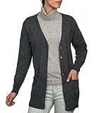 Wool Overs Women's Cashmere & Merino Long V Cardigan