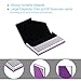 DMFLY Business Name Card Holder Luxury PU Leather & Multi Card Case, Business Name Card Holder Wallet Credit Card ID Case Holder for Women & Men - Keep Your Business Cards Clean (Purple)