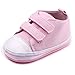 Enteer Baby Girls' Classic Solid Colors Rubber Canvas Shoes with Hook&Loop for 3-24Months