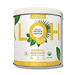 ALOHA Plant-Based Protein Powder, Banana, 1 Pound, 15 Servings (Pack of 2)