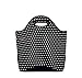 BUILT NY Everyday Shopper Neoprene Tote Bag, Mini Dot Black & White