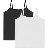 Kurve Girl’s Sleeveless Tank Top – Stretch Undershirts Cami Camisole, UV Protective Fabric, Rated UPF 50+ (Made in USA)