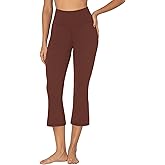 Sunzel High Waist Mini Flared Leggings for Women, Tummy Control Casual Flare Yoga Pants for Yoga Workout Gym