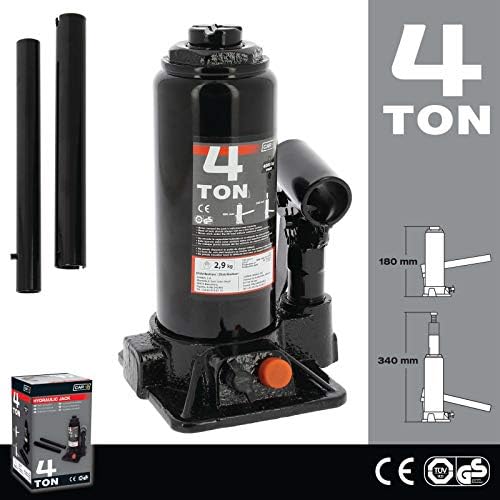 CAR+ 2202003 Aluminium Hydraulic Bottle Type Jack, Capacity 3 Tonnes, Black - Image 4