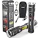 Nebo Slyde King 6434 Rechargeable LED Flashlight Work Light Adjustable Zoom with 6274 Holster and LightJunction Keychain Light