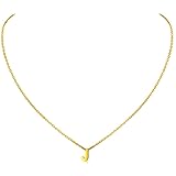 MOMOL Tiny Initial Necklace, 18K Gold Plated