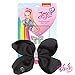 JoJo Siwa Signature Collection Black Hair Bow and Studded Silver Bow Pendant Necklace Gift Set (See More Designs and Colors)