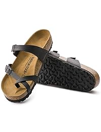 Birkenstock Mayari - Sandalias planas de corcho para mujer, 124.7 ft, color negro mate