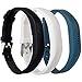 Huishang Flex 2 Accessory Bands for Fitbit Flex 2, with Chrome Claspor Soft Silicone Bracelet Strap,Wrist Band Adjustable Repalcement (Black,White,Navy)