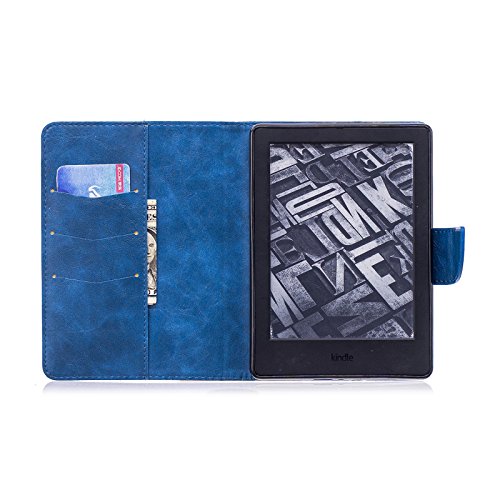 Case for Kindle E-Reader (8th Generation 2016), LittleMax(TM) PU Leather Panda Embossed Wallet Case Magnetic Closure Cover for Amazon Kindle 6" Display, 8th Gen 2016 Release -01 Blue - Thumbnail 6
