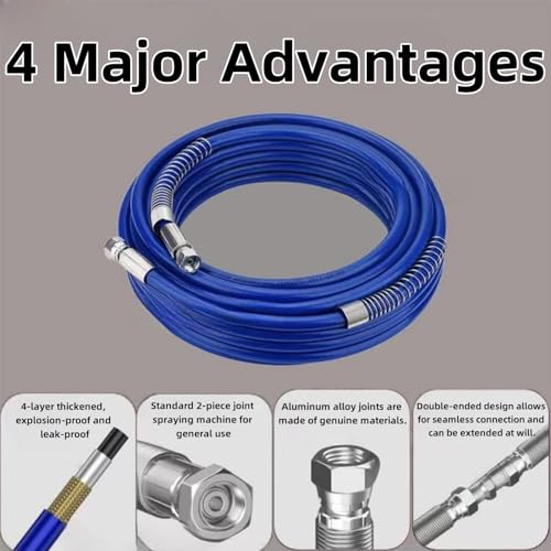 Upgraded 50ft Airless Paint Hose for Graco Sprayers - 4300 PSI High photo 7