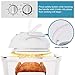 COSTWAY Infrared Halogen Convection Oven with Stainless Steel Extender Ring, 12.68-18 Quart, 1300W, Cooker Glass Bowl Healthy Low Fat Cooking, White