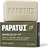 Papatui by Dwayne Johnson Enriching Bar Soap for Men | Hydrating Daily Cleanser | Moisturizes with Mango Butter and Avocado Oil | Cedar Sport | 7oz