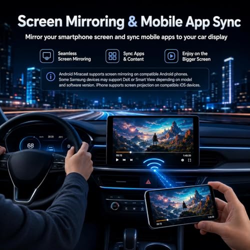 Tefire 4 in 1 Wireless CarPlay Adapter, For Factory Wired CarPlay Cars, 5.8Ghz Stable, Screen Mirroring, Android Auto, Bluetooth Calling, Universal for iPhone Android (black white)
