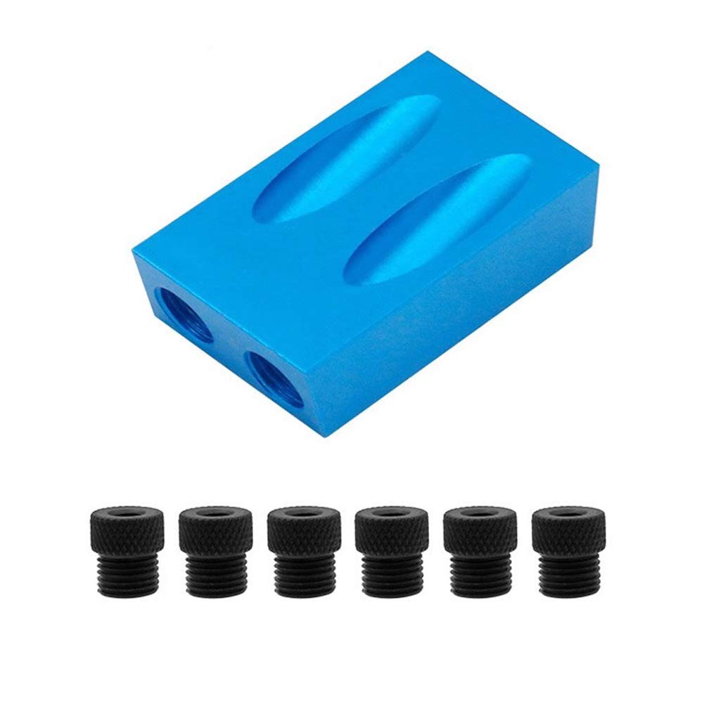 Pocket Hole Screw Jig Dowel Drill Joinery Kit 15 Degree Oblique Angle Hole Drill Drive Woodwork Guides Joint Angle Tool Carpentry Locator (Pocket Hole Jig)