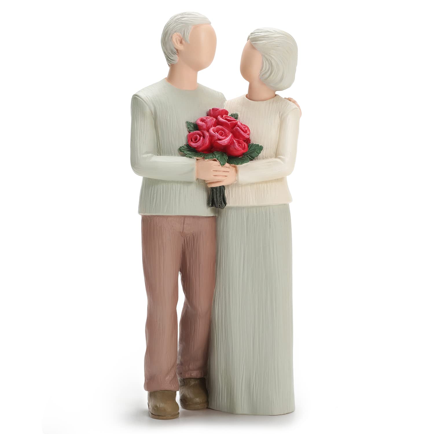 Carracci Loving Elderly Couple Figurines, Wedding Anniversary Statues for Home Decoration, Sculpted Hand-Painted Figures Gifts to Parents Grandparents — image 1