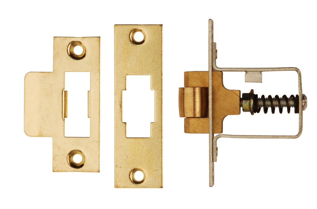 Heavy Duty Adjustable Roller Mortice Door Catch/Latch 38mm - Satin Brass