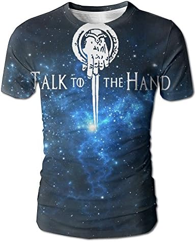 WUXJ0KKIL Men Talk To The Hand - King Throne Song Fantasy Fashion Tees White Size M