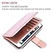 Dailylux iPhone 8 Case, iPhone 7 Wallet Case,Premium PU Leather+TPU inner shell Flip Case With 9 Card Slot Luxury Bling Cover for Apple iPhone 7/8 4.7 inch Women/Girls-Glitter Rose Gold