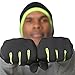 TrailHeads Running Gloves | Lightweight Gloves with Touchscreen Fingers - Black/hi-vis (Medium)