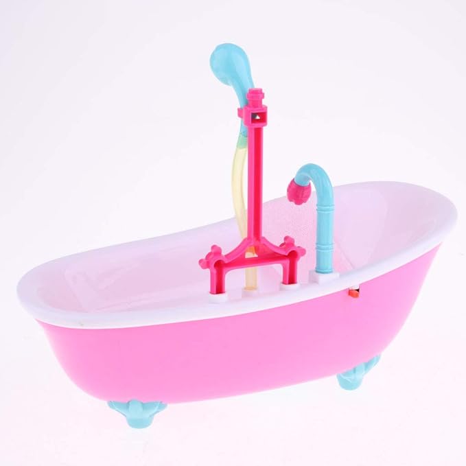 Kesoto Baignoire Avec Lumiere Musique Accessoire Dollhouse Convient Pour 25cm Poupee Amazon Fr Jeux Et Jouets