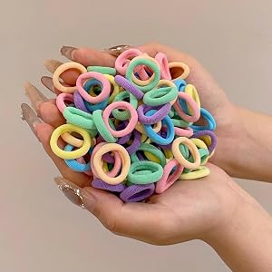 100PCS satin headband with high elasticity, durability, no damage, no trace, colored headband