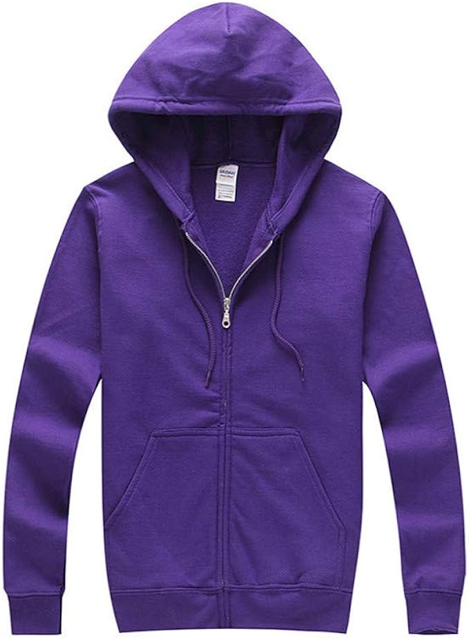 Hoodies,Zipper Hooded Cardigan Men's Sports Sweater Solid Color Loose