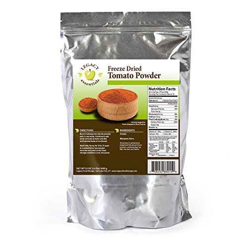 Legacy Essentials Freeze Dried Tomato Powder Long Shelf Life Powdered
